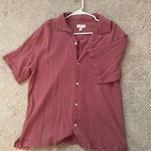 Camp collar short sleeve button down Urban Outfitters.